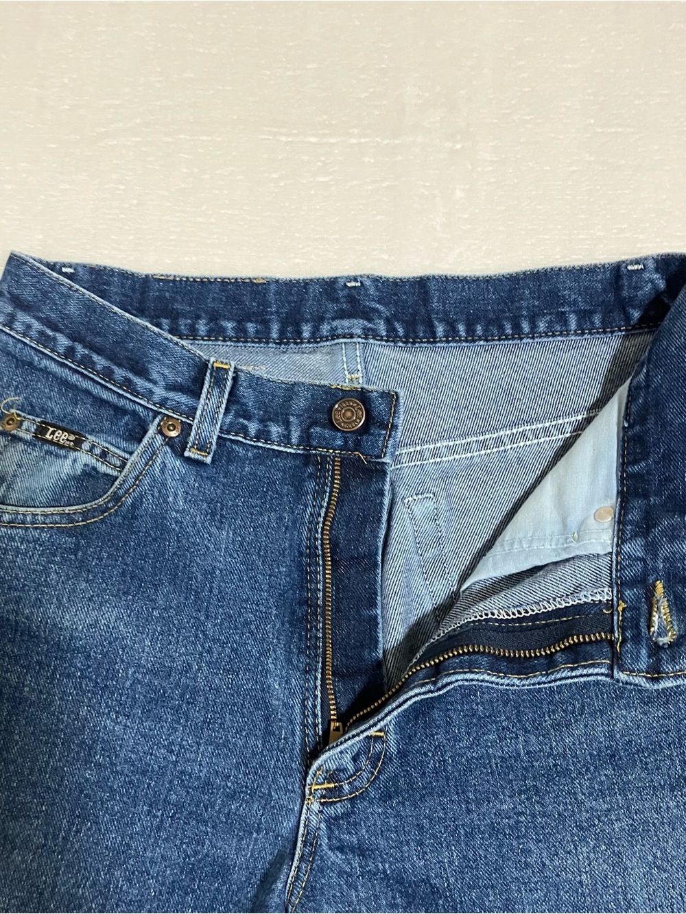 Lee Vintage Style Straight Leg Jeans Dark Wash Men’s 31x30 Denim Pants - Picture 5 of 12